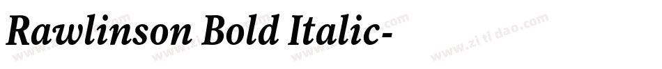 Rawlinson Bold Italic字体转换